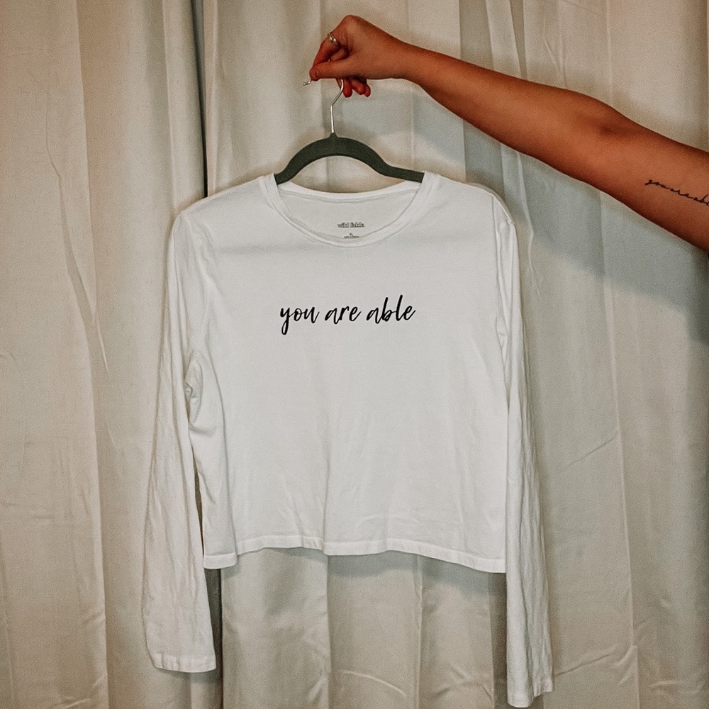 White Long Sleeve Tee